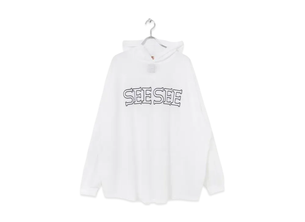SEE SEE Super Big Hoody Mesh LS R "White"