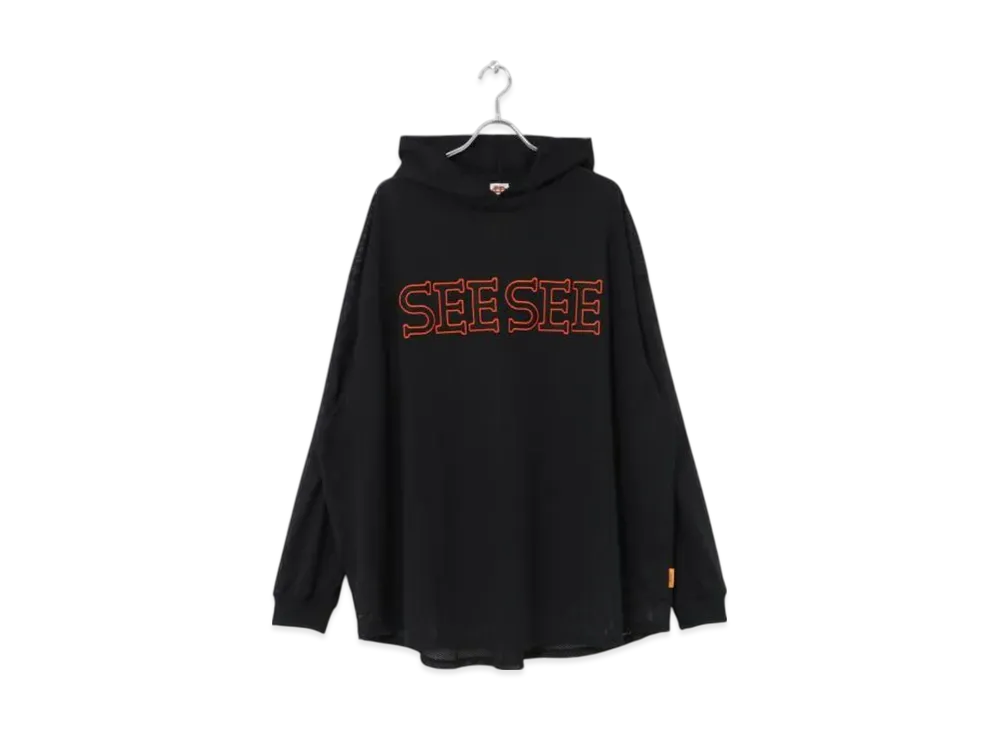 SEE SEE Super Big Hoody Mesh LS R "Black"