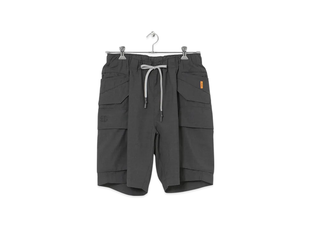 SEE SEE Wool Baggy Cargo Shorts "Charcoal"
