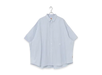 SEE SEE Stripe Big SS Shirt "Sax/ White"