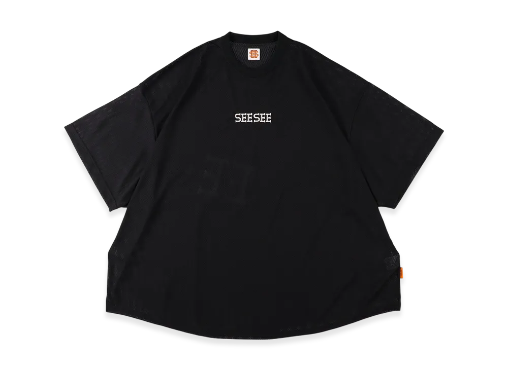 SEE SEE Super Big Round Mesh Tee "Black"