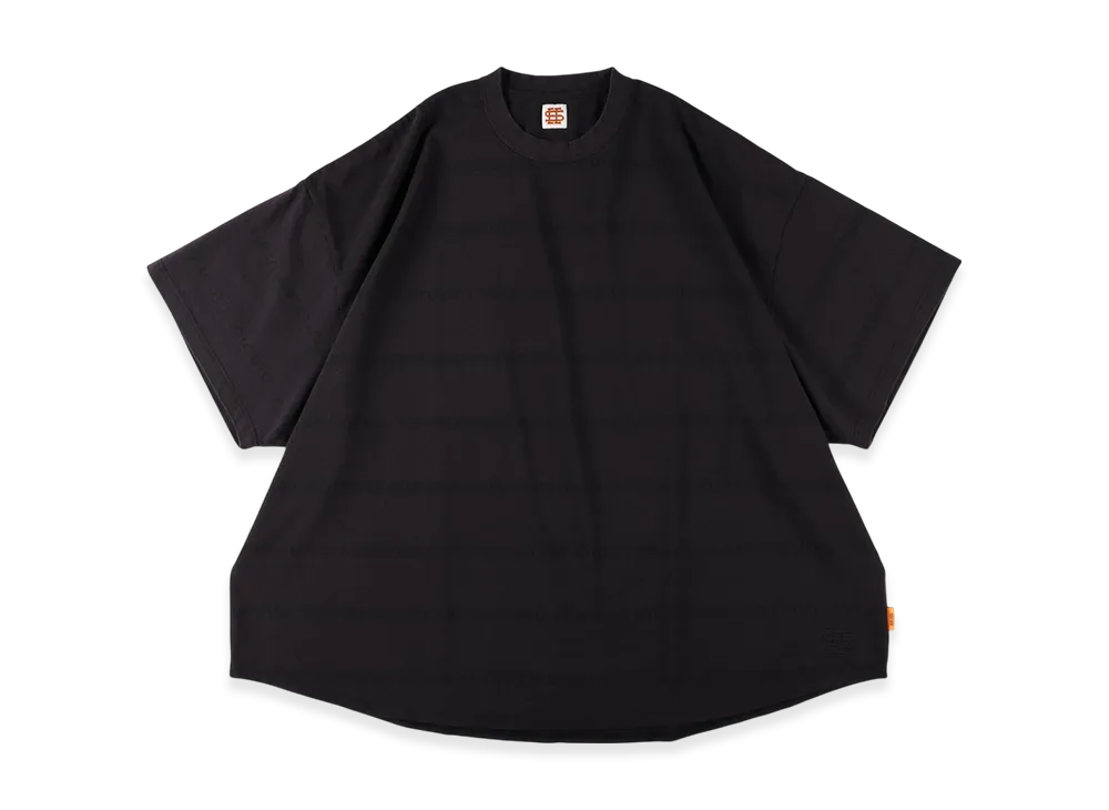 SEE SEE Big Round Border Tee Discharged "Navy"