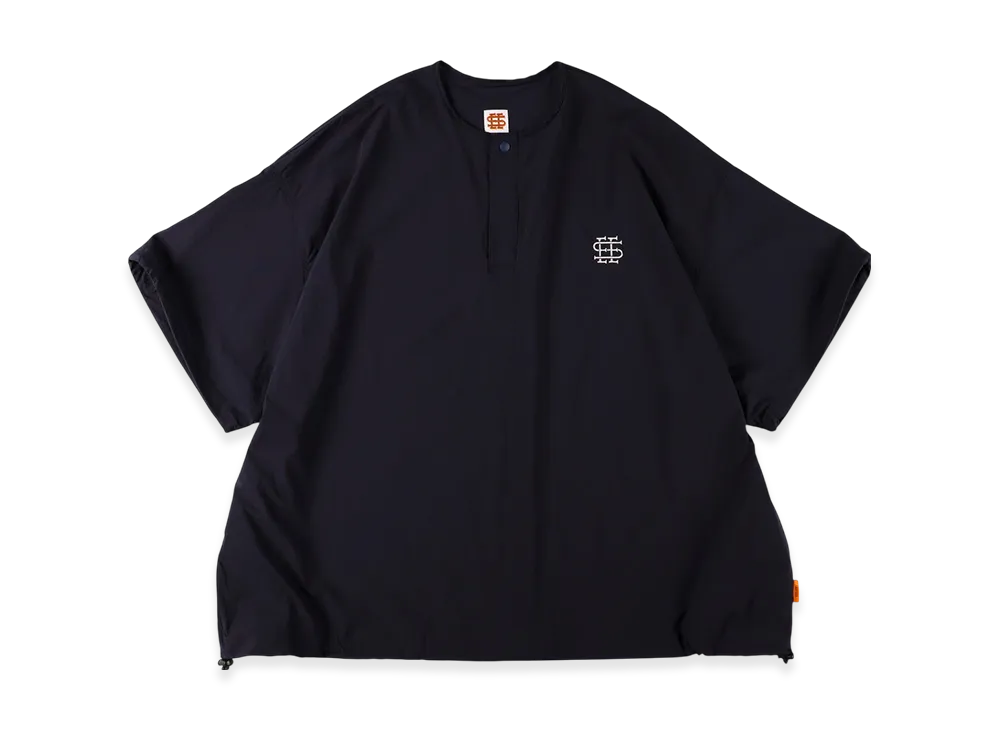 SEE SEE Big Nylon Pullover W Drawstrings "Navy"