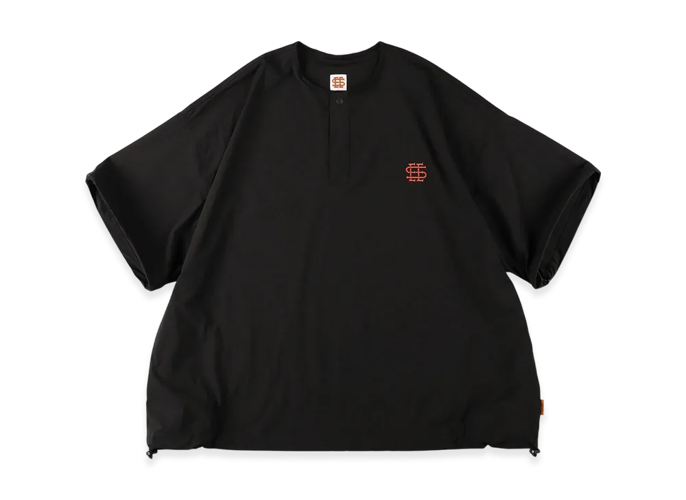 SEE SEE Big Nylon Pullover W Drawstrings "Black"