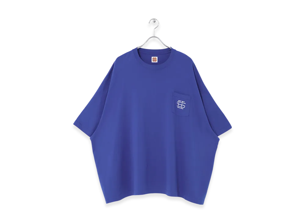 SEE SEE Super Big Flat Pocket Tee "Blue"