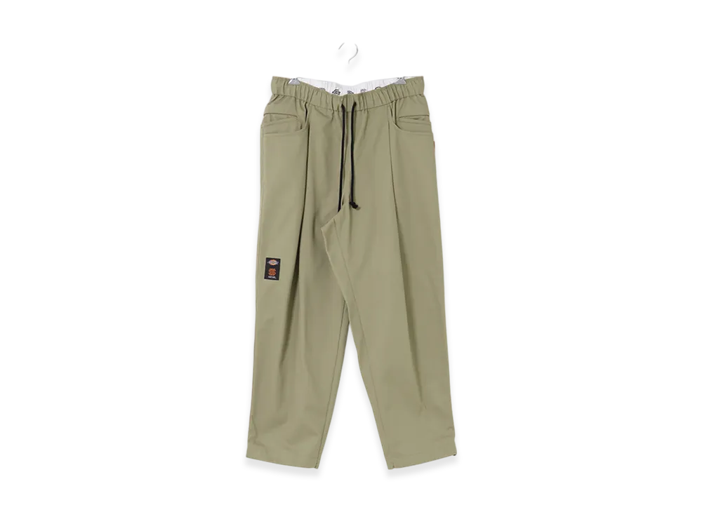 シーシー x ディッキーズ ワイドテーパードイージーパンツ "カーキ"