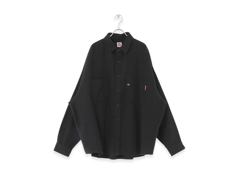 SEE SEE BIG SHIRT WASHED NEL "Black"