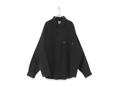 SEE SEE BIG SHIRT WASHED NEL "Black"