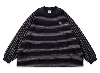 SEE SEE Super Big LS Flat Boarder Tee (Type 1) "Navy/White"