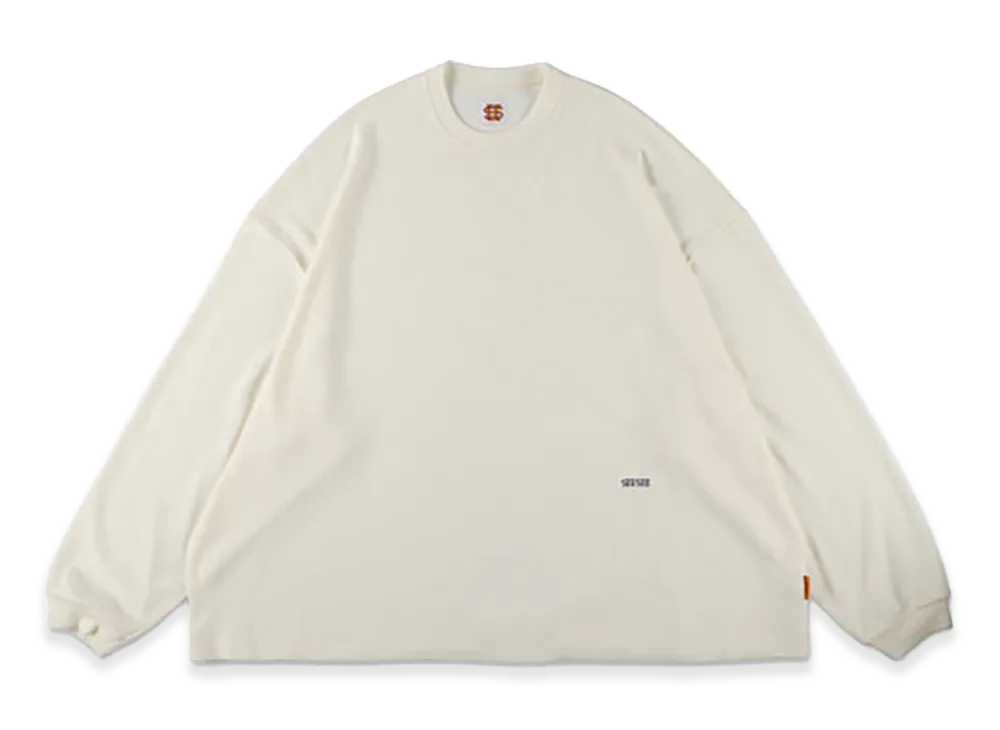 SEE SEE Super Big LS Knit Tee "White"