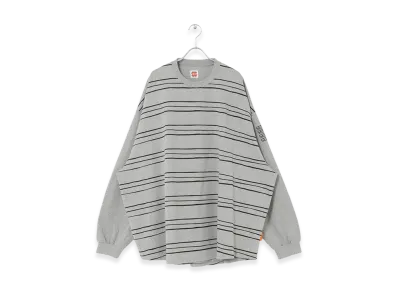 SEE SEE x URBS Super Big LS Tee (Multi Border) "Grey M"