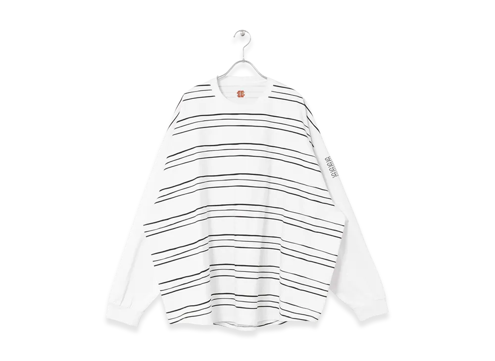 SEE SEE x URBS Super Big LS Tee (Multi Border) "White"