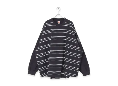 SEE SEE x URBS Super Big LS Tee (Multi Border) "Navy"