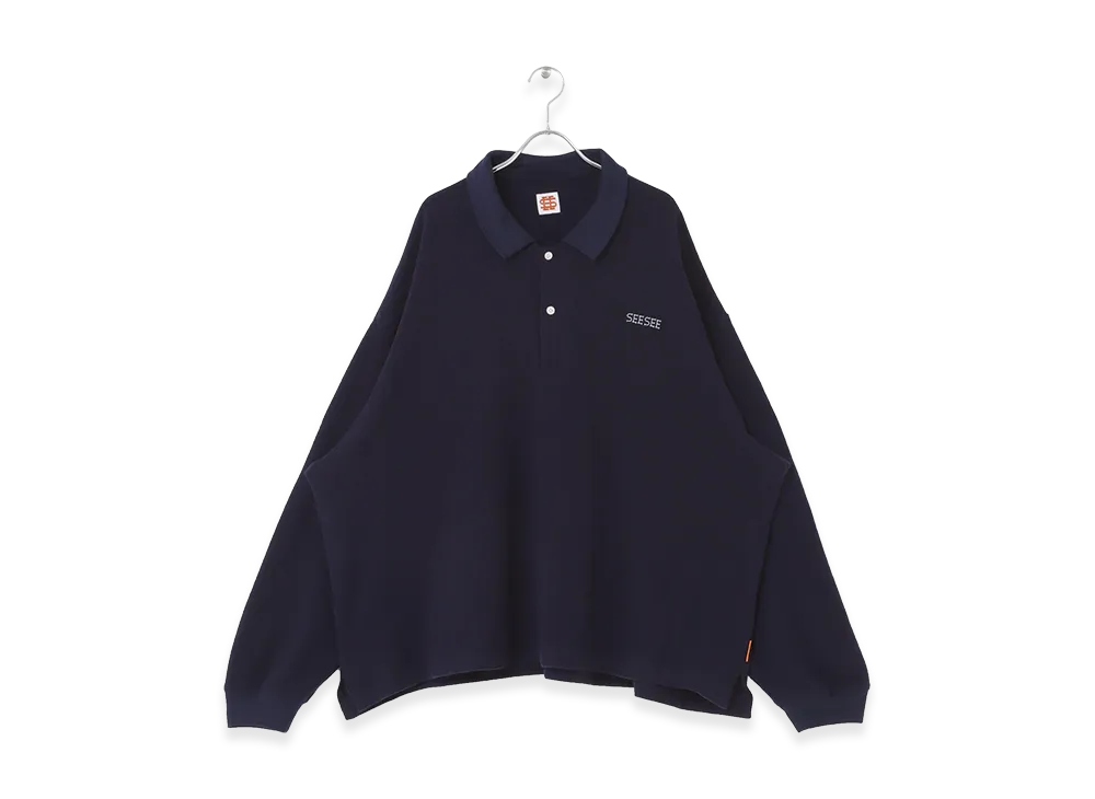 SEE SEE x URBS LS Polo (Knit Sew) "Navy"