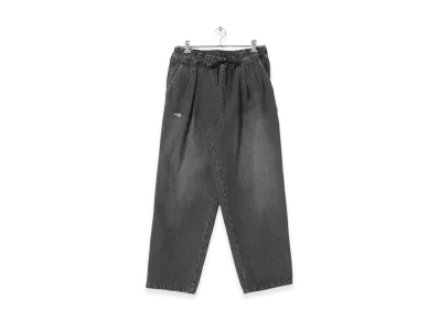 SEE SEE x URBS Damaged Two Tuck Denim Pants "Black"