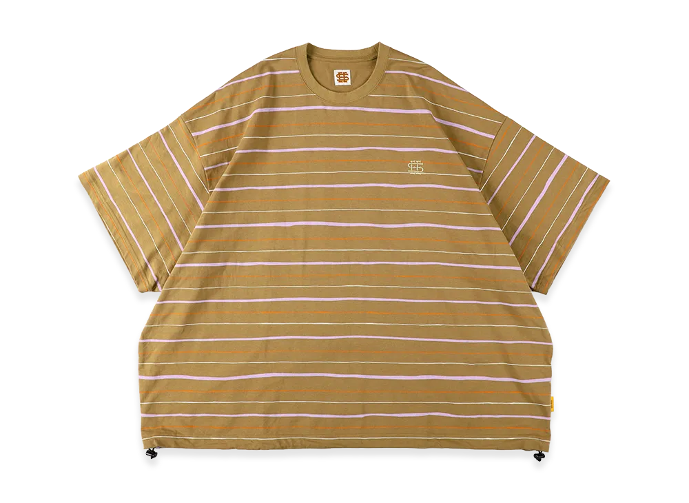 SEE SEE Super Big Border SS W/Drawstrings Tee "Moca"