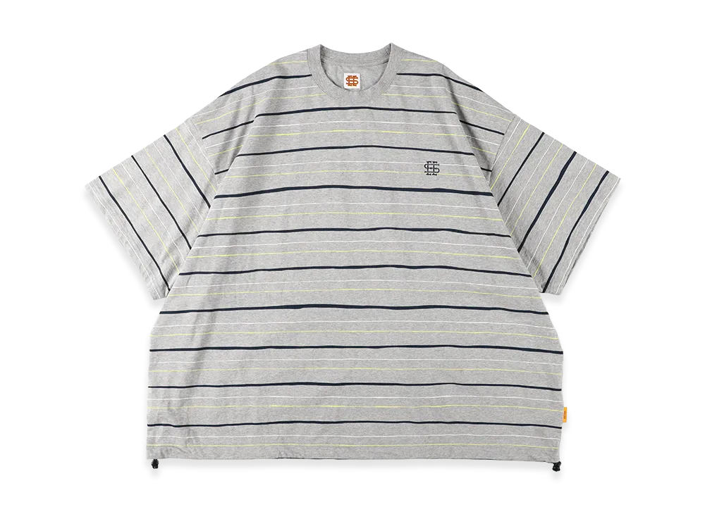 SEE SEE Super Big Border SS W/Drawstrings Tee "Grey"