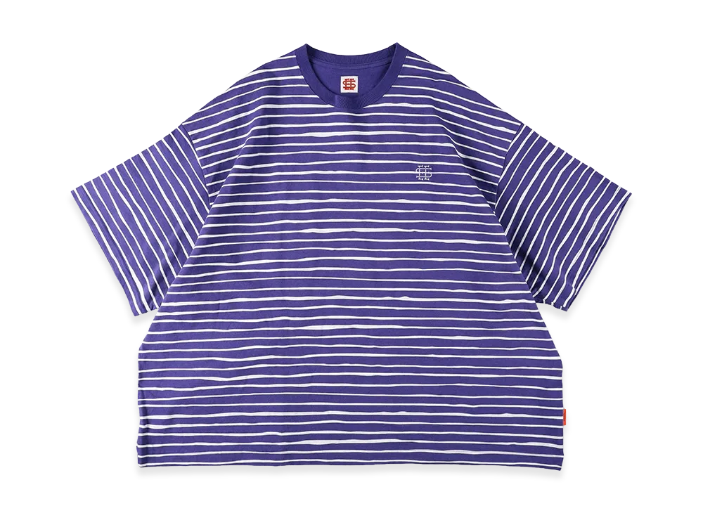 SEE SEE Super Big Border SS Flat Tee "Purple"