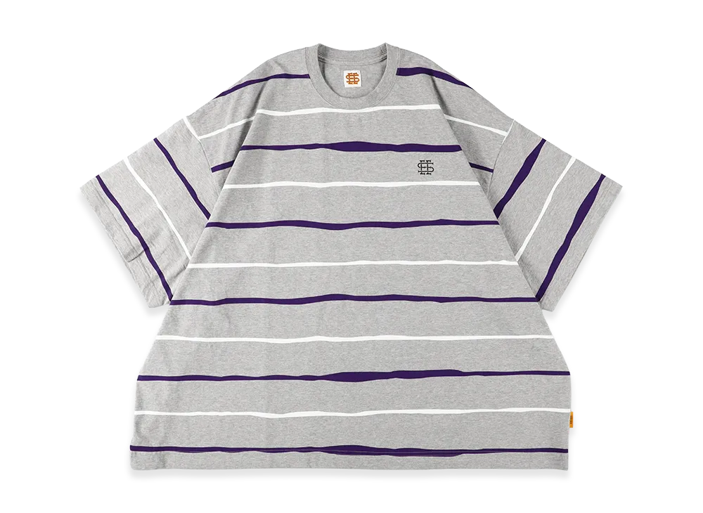 SEE SEE Super Big Border SS Flat Tee "Grey"