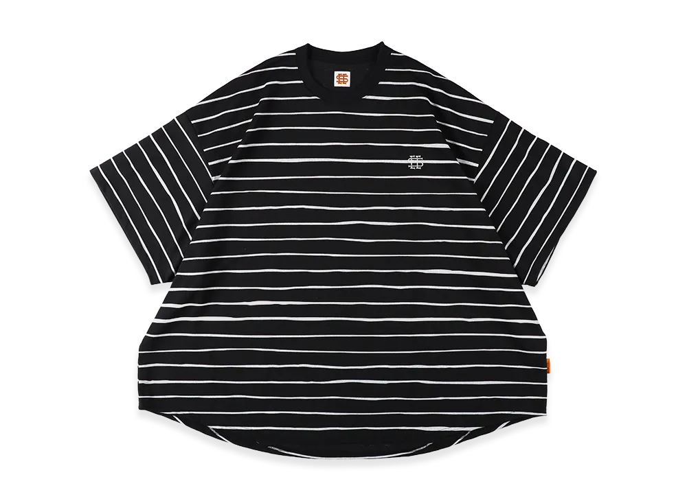 SEE SEE Super Big Border SS Round Tee "Black"