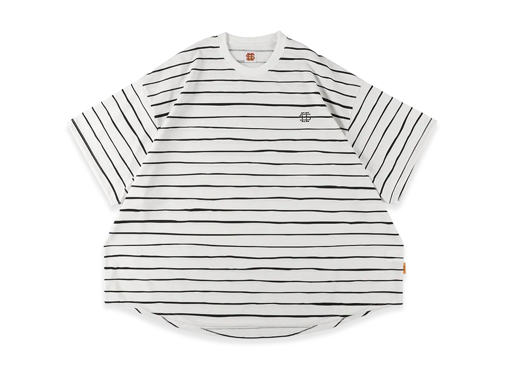 SEE SEE Super Big Border SS Round Tee "White"