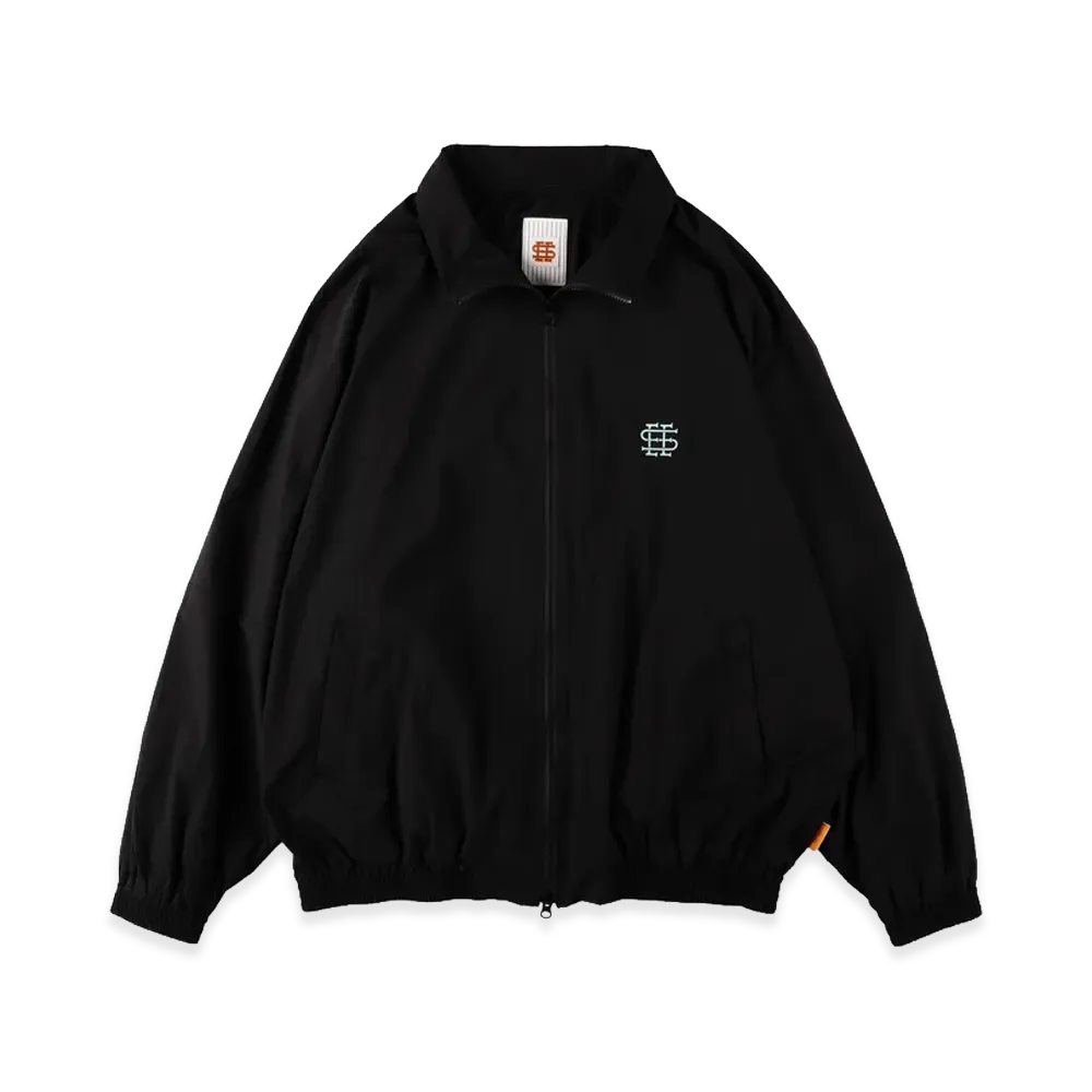 SEE SEE x S.F.C Nylon Wind Breaker Jacket "Black/Turquoise Blue"