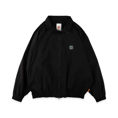 SEE SEE x S.F.C Nylon Wind Breaker Jacket "Black/Turquoise Blue"