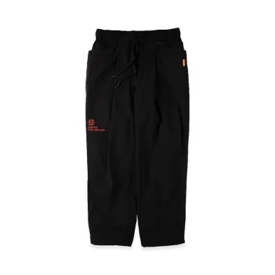 SEE SEE x S.F.C Nylon Wide Tapered Easy Pants "Black/Orange"