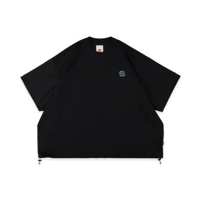 SEE SEE x S.F.C Super Big SS Tech Tee W Drawstrings "Black/Turquoise Blue"