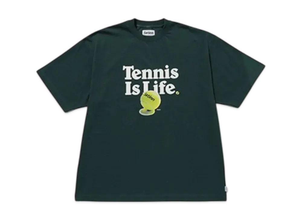 Setinn Tennis Is Life Tee Women "Dark Green"