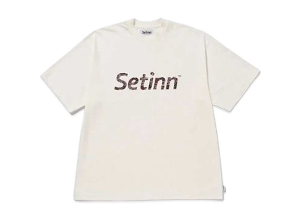 Setinn Script Logo Tee Men "White"