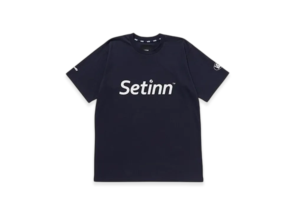 セットイン x ヴァンズ スクリプト Tシャツ "ネイビー"