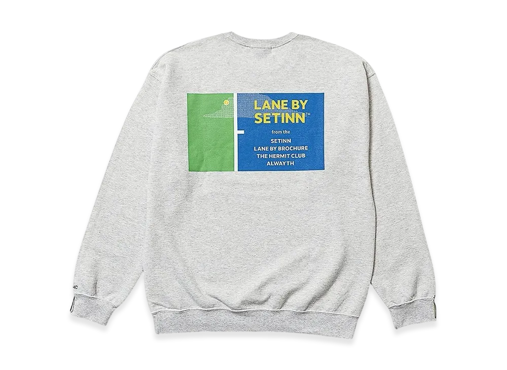 Setinn x LANE BY x The Hermit Club x ALWAYTH Court Sweat "Ash"