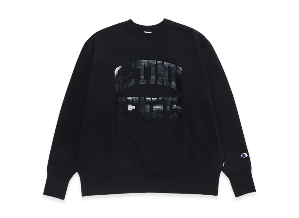 Setinn x Champion STN Tennis Crew Sweat "Black"