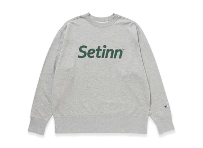 Setinn x Champion Script Outline Crew "Oxford Gray"