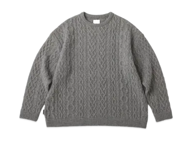 S.F.C Cable Crew Knit "Grey Mix"