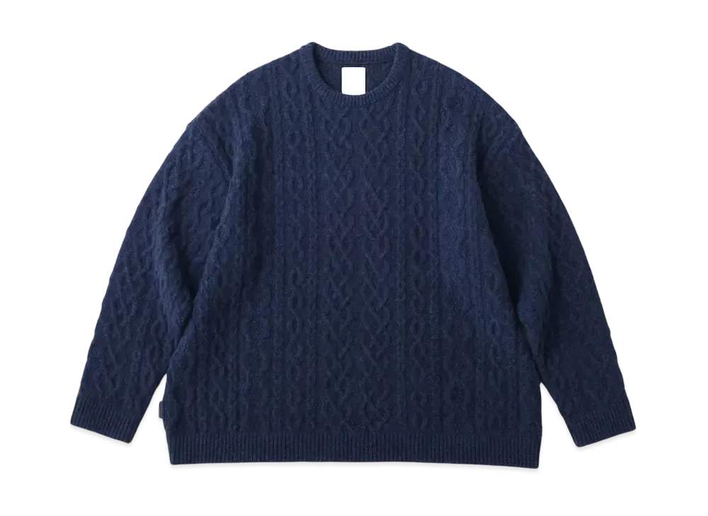 S.F.C Cable Crew Knit "Blue Mix"