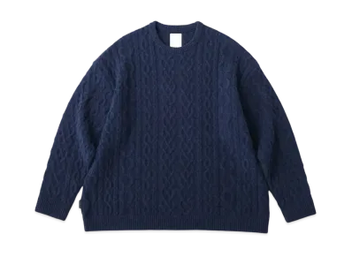 S.F.C Cable Crew Knit "Blue Mix"