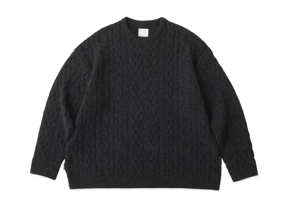 S.F.C Cable Crew Knit "Black Mix"