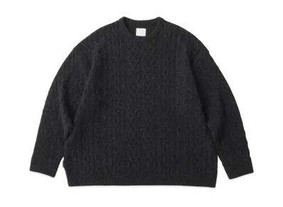 S.F.C Cable Crew Knit "Black Mix"