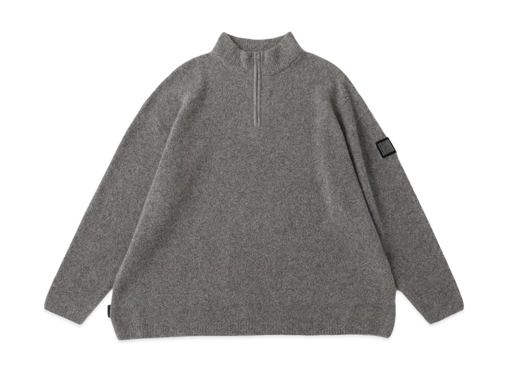 S.F.C Half Zip Knit "Grey Mix"