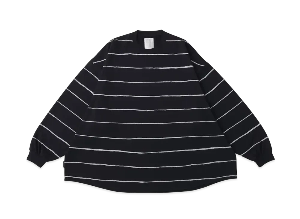 S.F.C Super Big Wide Side Stripe Tech LS Tee "Navy/White"