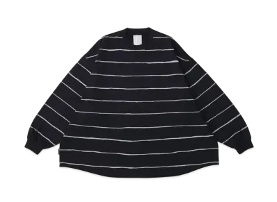 S.F.C Super Big Wide Side Stripe Tech LS Tee "Navy/White"