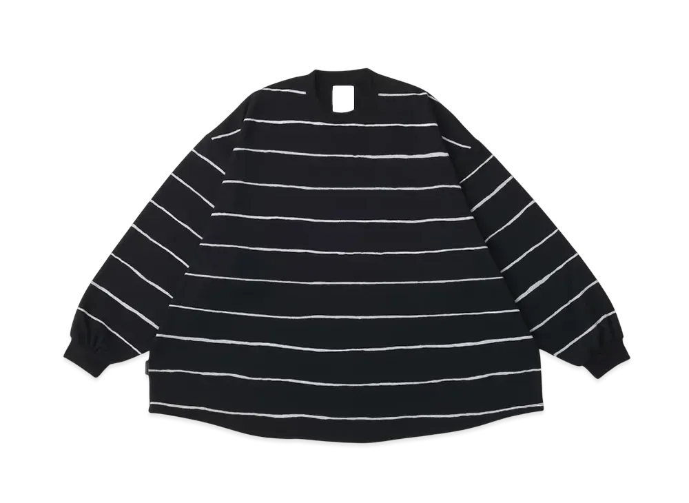 S.F.C Super Big Wide Side Stripe Tech LS Tee "Black/White"