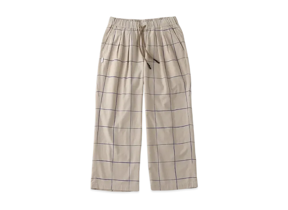 S.F.C Wide Pants (Check) "Beige/Blue Check"