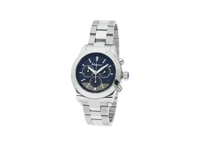 Salvatore Ferragamo 1898 Chronograph "Silver/Navy Silver"
