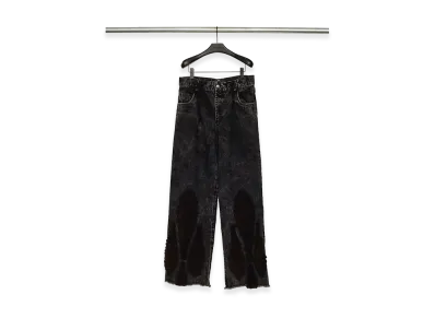 Song for the Mute Boyfriend Jeans -Acid Wash Denim- "Black"