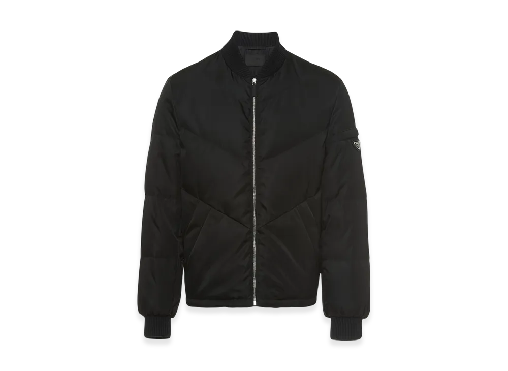 PRADA Re-Nylon Cropped Down Jacket "Black"