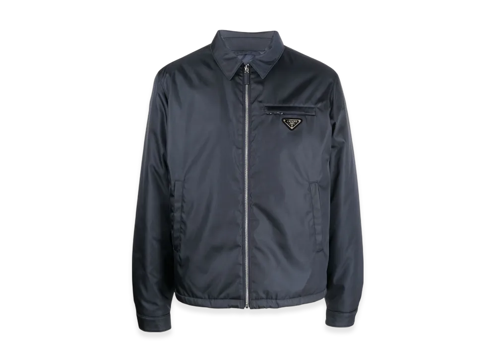PRADA Re-Nylon Padded Shirt Jacket "Blue"