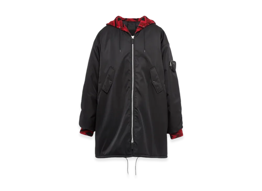 PRADA Oversized Re-Nylon Rain Coat "Black"